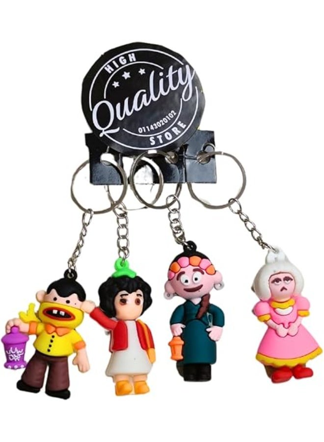 مجموعة ميداليات رمضان مطاطية مرنة فريدة من نوعها بطابع إسلامي بتصميم 4 شخصيات مثالية للاحتفالات وهدايا الحفلات والاحتفالات، 4 قطع - Image 3